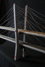 HO Scale 72" Double Deck HO Train Suspension Bridge