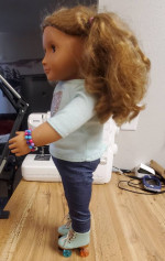 Our Generation Doll Isa 18”Tall Poseable Waitress  20" With Skates
