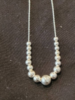Sterling Silver "Floating Balls" on 18 in. Link Chain