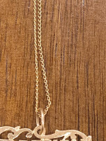 Vintage 14K Yellow Gold "Special Lady" Charm and 14K Yellow Gold Chain