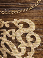 Vintage 14K Yellow Gold "Special Lady" Charm and 14K Yellow Gold Chain