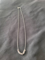 Sterling Silver "Floating Rings" on 17 in. Skinny Snake Chain