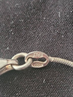 Sterling Silver "Floating Rings" on 17 in. Skinny Snake Chain