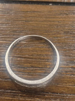 Men's Mid Century 14K White Gold and Diamond Ring. Size 14