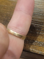 Men's Mid Century 14k Two Tone Yellow/White Gold Diamond Ring. Size 8