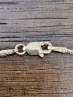 14K "Strong" Box Chain with 14K Princess Cut CZ Pendant