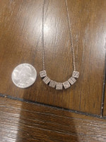Cute Dainty Sterling Ball Chain with 7 Charms Spelling BIG SIS