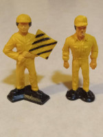 1983 Set of 2 Buddy L Construction Workers Flagger Figures