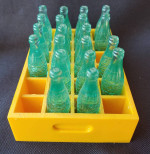 1960’s Vintage Miniature Coca Cola Soda Pop Toy 24 Bottle Crate Toy