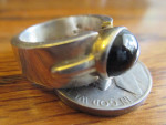 925 Silver Black Onyx Ring size 6