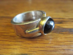 925 Silver Black Onyx Ring size 6