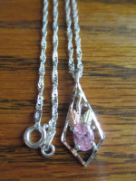 925 Silver and 12k Gold Pendant Necklace