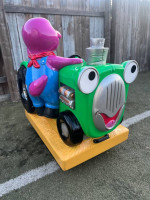 Coin Operated Barney the Dinosaur Tractor Kiddie Ride