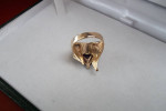 14K SOLID GOLD HUGE AMETHYST PEAR NUGGET RING LOCAL ESTATE SALE NICE!