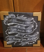 New 16 inch princess canvas birthday party girls bedroom decoration