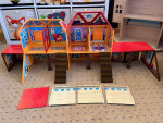 PLAYMAGS Magnetic Tiles Building Dollhouse Pretend Play Toy