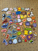Whiteboard Fridge Magnets - Animals Vehicles Fruit Veggies ABC Numbers
