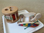 BAJO Solid Real Wood Wooden Pull Along Snail Toy - Shape Sort-Roller