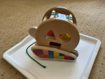 BAJO Solid Real Wood Wooden Pull Along Snail Toy - Shape Sort-Roller