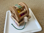 BAJO Solid Real Wood Wooden Pull Along Snail Toy - Shape Sort-Roller