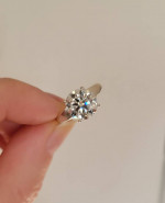 New 2.5ct Beautiful Moissanite Engagement Ring, size 5