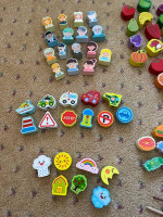 Wooden Lacing Picture Block Bead Toy Set