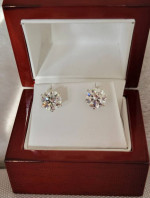 New 4ct Certified Moissanite Stud Earrings