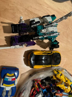 Transformer cars, fire truck, and tons of hot wheel cars