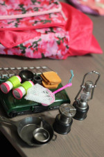 American Girl doll with many accessories