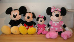 4 Disney Mickey Minnie Mouse Jumbo 27” 22” 16” Dolls Stuffed Animals