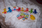 8 Sesame Street Characters with Numbers,  Wood Blocks
