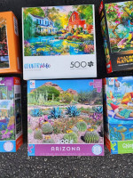 (8) jigsaw puzzles 300 500 pieces