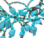 Handcrafted Multi-Strand Necklace (Turquoise Chips/Czech Glass Beads)