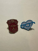 Collectible Sanders Sides official Roman and Patton pins - $5 for both