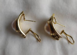 Vintage 14K Mabe Pearl Earrings