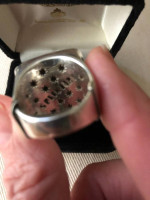 Stunning Sterling designer statement ring W7 1/2-8