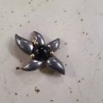 Tiffany onyx broach jewelry Gold 18k