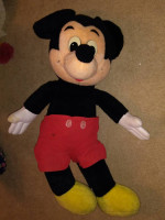 STUFFED "MICKEY MOUSE" ⭐ "Vintage" LARGE 34" Disney PLUSH TOY