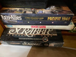 Assorted board games, mostly new