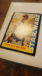 1977 star wars Luke Skywalker collectable card