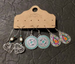 NEW Three Pair Boho Dangle/Drop Earrings