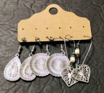 NEW Three Pair Boho Dangle/Drop Earrings