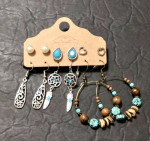 Six Pair Boho Dangle/Drop Earrings NEW