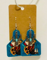 NEW Western Cowgirl Boho Theme Faux Leather Dangle Earrings