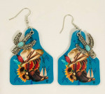 NEW Western Cowgirl Boho Theme Faux Leather Dangle Earrings