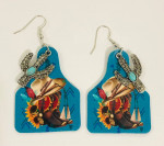 NEW Western Cowgirl Boho Theme Faux Leather Dangle Earrings