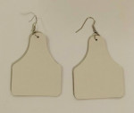 NEW Western Cowgirl Boho Cow Theme Faux Leather Dangle Earrings
