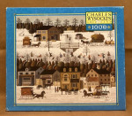 Charles Wysocki puzzle Windjammer Canal 1000 pc Milton Bradley 2005
