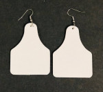 NEW Western Cowgirl Boho Cow Christmas Theme Faux Leather Dangle Earri