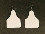 NEW Western Cowgirl Boho Cow Theme Faux Leather Dangle Earrings